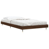 Bed Frame without Mattress Brown Oak 100x200 cm Engineered Wood 832164