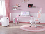 Racing Gaming Chair, Reclining PU Leather Computer Chair with Removable Rabbit Ears, Footrest, T3398P329883