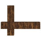 5 Piece TV Wall Units Smoked Oak Engineered Wood 3216461