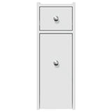 Narrow Bathroom Cupboard with Wheels White Engineered Wood 855286