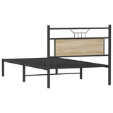 Bed Frame without Mattress Sonoma Oak 107x203 cm Engineered Wood 4106788