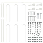 Garden Fence White 5.1 x 0.8 m Powder-coated steel 3334064