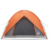 Camping Tent with Rainfly Water-resistant Dome Grey and Orange 42028522