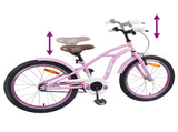 Kids Bike 22 Inches for 7-12 Years Old Light Pink 42009689