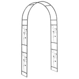Garden Arch Floral Black 115 x 37 x 231 cm 42021351