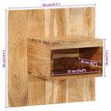 ZNTS Bedside Cabinet 50x27x50 cm Solid Wood Acacia 4017523