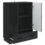 Sideboard with Drawer Black 66 x 34.5 x 92 cm Engineered Wood 895356