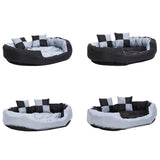 Reversible & Washable Dog Cushion Grey and Black 110x80x23 cm 171209