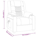 Recliner Chair Black Faux Leather 348042