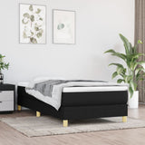 Box Spring Bed Frame Black Single Fabric 3121174