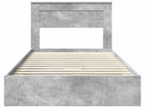 Storage Bed Concrete Grey 90 x 200 cm Engineered Wood 3409945