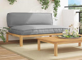 Sofa Set with Cushion Grey 120 x 80 x 69 cm Solid Acacia Wood 3418207
