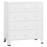 Industrial Drawer Cabinet White 78x40x93 cm Metal 339616