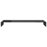 TV Stand/Monitor Riser Glass Black 120x30x13 cm 244141