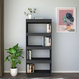 Book Cabinet/Room Divider Grey 60x35x135 cm Solid Wood Pine 810871