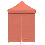 ZNTS Foldable Party Tent Pop-Up with 4 Sidewalls Terracotta 4005005