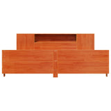 Bed Frame without Mattress Wax Brown 180x200 cm Super King Solid Wood Pine 3323643