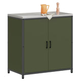 Kitchen Storage with Shelf Olive Green 90 x 50 x 92 cm Steel 874985