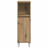 Bathroom Cabinet Artisan Oak 30x30x100 cm Engineered Wood 857209