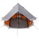 Tipi Tent Grey and Orange 250 x 250 cm Polyester and Steel 42028721
