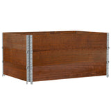 Pallet Collars 3 pcs Brown 120x80 cm Solid Wood Pine 3295369
