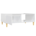Coffee Table High Gloss White 90x60x35 cm Engineered Wood 806001