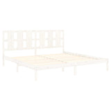 Bed Frame without Mattress White 180x200 cm Super King Solid Wood 3105616