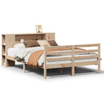 ZNTS Bookcase Bed without Mattress 120x200 cm Solid Wood Pine 3322201