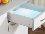 Kitchen Cupboard, Freestanding Kitchen Storage Cabinet with 6 Doors, Drawer, Adjustable Shelves and T3398P378830