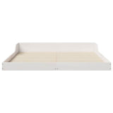 Bed Frame White 140 x 210 cm Solid Pine Wood 873353