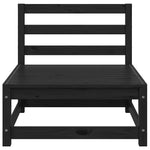 3 Piece Garden Lounge Set Black Solid Pinewood 805709