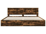 Bed Frame with Drawer Smoked Oak 180 x 200 cm Engineer Wood 3411093