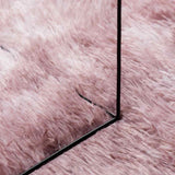 Shaggy Rug High Pile NAVARRA Dusty Pink 240x240 cm Polyester 4102889