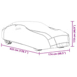 ZNTS Car Cover for Sedan Hail Protection Full M Grey and Silver 4008944