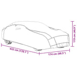 ZNTS Car Cover for Sedan Hail Protection Full M Grey and Silver 4008944