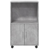 Rolling Cabinet Concrete Grey 55x40x91 cm Engineered Wood 853185