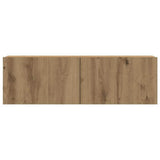 Wall Mounted TV Cabinets 4 pcs Artisan Oak 100x30x30 cm 3328946
