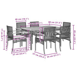 Garden Dining Set Grey 3213572