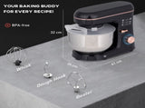 Stand Mixer, 5L Food Mixer for Baking, 6 Speeds and Pulse Setting, 1400W Cake Electric Kitchen Mixer T3398P343151