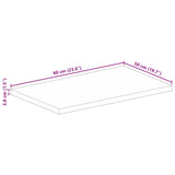 Table Top 60x50x3.8 cm Rectangular Solid Wood Acacia 370980