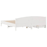 Bed Frame without Mattress White 180x200 cm Super King Solid Wood Pine 3301819
