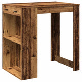 Bar Table Old Wood 102x70x103.5 cm Engineered Wood 3309328