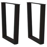 Dining Table Leg Black Powder-coated steel 60 cm wide 4012640