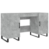 Desk Concrete Grey 140x50x75 cm Engineered Wood 829576