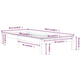 Bed Frame without Mattress Solid Wood Pine 90x200cm 810350