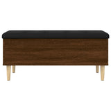 Storage Bench Brown Oak 102x42x46 cm Engineered Wood 835088