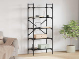 Bookcase Black Oak 56 x 32 x 174 cm Engineered Wood 882148
