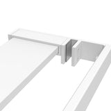 ZNTS Walk-in Shower Wall with Shelf White 115x195 cm ESG Glass&Aluminium 3185510