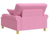 XL Armchair with Cushions Pink Fabric 42043494