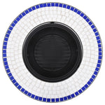 Mosaic Fire Pit Blue and White 68cm Ceramic 46720